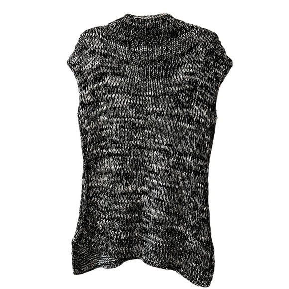 Cleobella Mock Neck Sleeveless Textured Knit Asymetric Sweater Tunic S Marbled - Picture 9 of 12